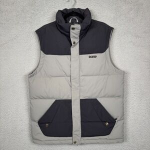 Orage Vest Mens M Gray Black Insulated Quilted Waterproof Outdoor Hiking Camping